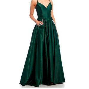 Camille la vie (also at dillards) ballroom green gown